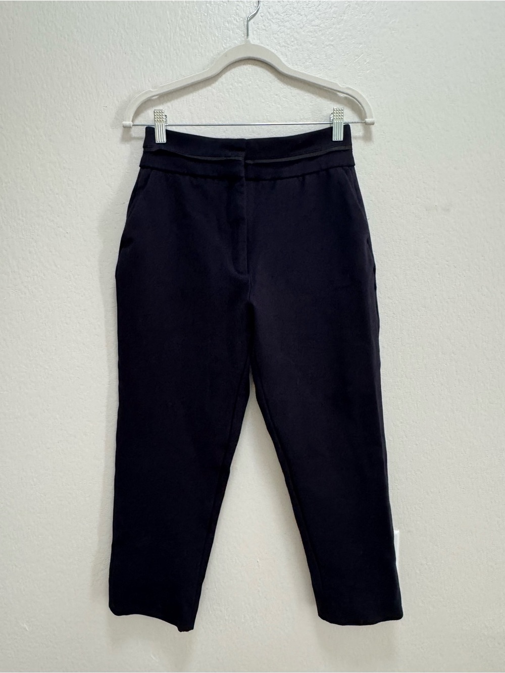 Sandro Navy Cropped Ankle Pants